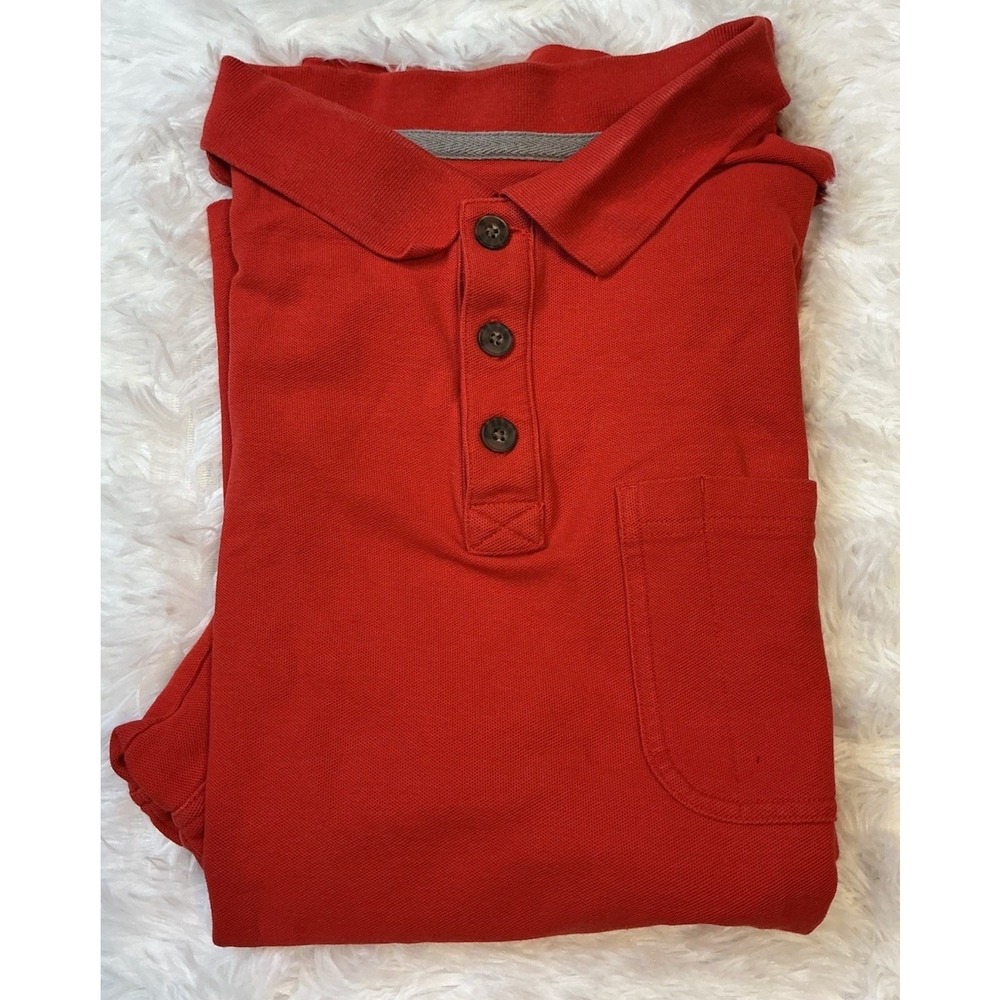 Duluth Men's Xl Relaxed Redish Orange Fit‎ Men's Polo Shirt